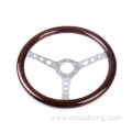 RASTP 15" 380mm spoked chrome steering wheel w/horn